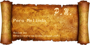 Pers Melinda névjegykártya