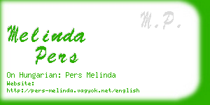 melinda pers business card